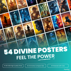 The Ultimate Devotional Pack – 54 Posters | Divine Wall Art Set | Premium Studio Finish   Divyam Prints