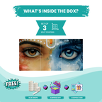 Radha Krishna Split Posters Set of 3 – Divine Love Wall Art for Home Decor   Divyam Prints