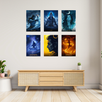 Mahadev Collection – 6 Poster Combo | Divine Shiva Wall Art Set | 8K Premium Gloss Edition   Divyam Prints