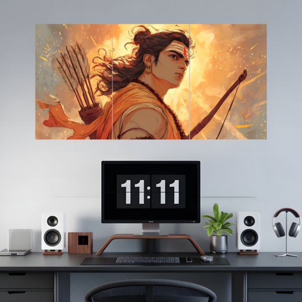 Shri Ram Split Posters Set of 3 – Ramayana Wall Art for Home Decor
